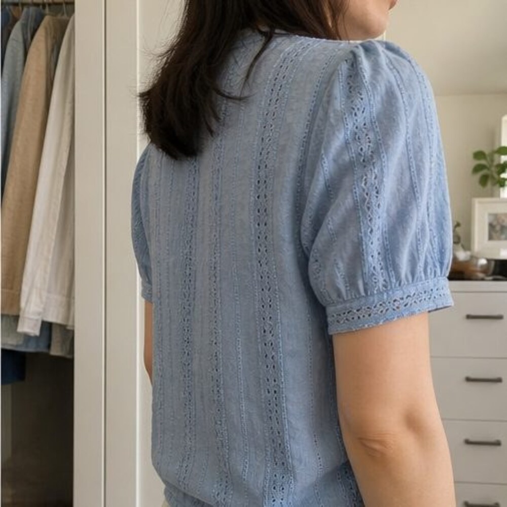 Black Ruffle Blouse - Picture 3 of 6